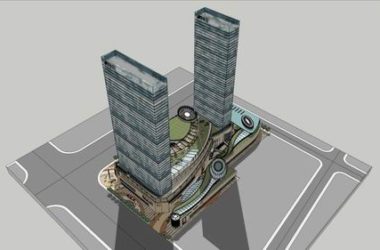 SketchUp Complex Model: Modern Super High-Rise Office, Commercial, and Hotel Building-BIM WORLD