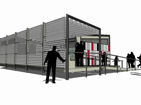 SketchUp Business Model: Multi-Level Modern Business Activity Center