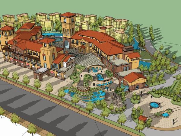 Multi-Story Residential Clubhouse in Classical Spanish Style | SketchUp Model