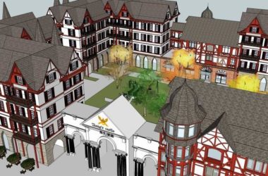 SketchUp Multi-Story Swiss Classical Style Hotel Model-BIM WORLD