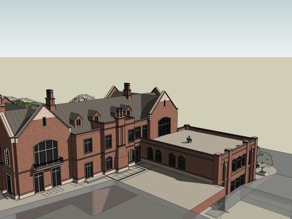SketchUp Business Model: Multi-Story Entertainment Club in British Classical Style