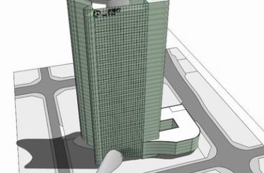 Modern High-Rise Office Building Model in SketchUp-BIM WORLD
