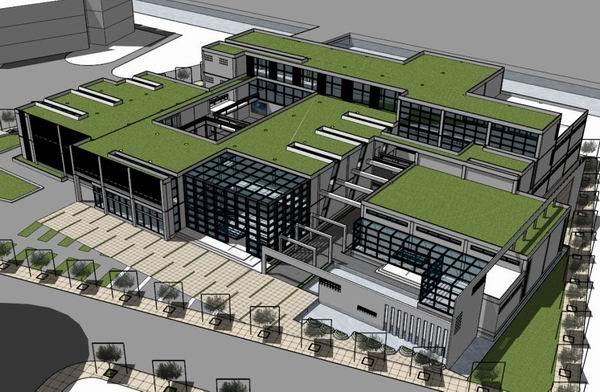Modern Multi-Story Library: A Cultural Architecture Model in SketchUp