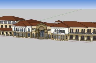 SketchUp Residential Model: Multi-Story Sales Center in Classic Style-BIM WORLD