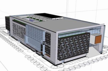 SketchUp Cultural Model: Modern Multi-Story Library Architecture-BIM WORLD