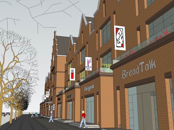 SketchUp Business Model: Multi-Story Supermarket in European Classical Style