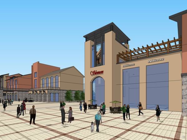 SketchUp Business Model: Multi-Story Classical Commercial and Pedestrian Street Design