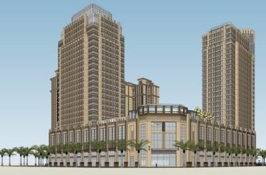 SketchUp Residential Design: High-Rise Living with Ground-Floor Commercial Spaces in Classic Style-BIM WORLD