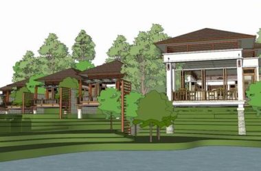 SketchUp Hotel Model | Multi-Story Southeast Asian Classical Resort-BIM WORLD