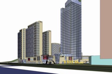 SketchUp Multi-Story High-Rise: Modern Office, Residential, and Ground-Floor Commercial Complex-BIM WORLD