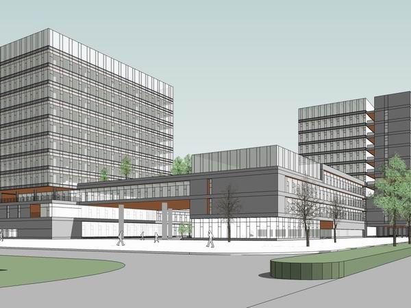 Modern High-Rise Office Building Model in SketchUp