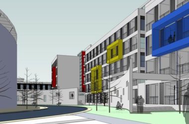 Modern Multi-Story High School Campus Design in SketchUp-BIM WORLD