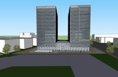 Modern High-Rise Office Building Model in SketchUp-BIM WORLD