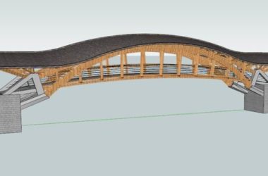 SketchUp Model: Chinese-Style Single Arch Cross Water Bridge Replica-BIM WORLD