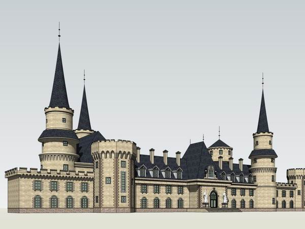 SketchUp Business Model: Multi-Story Classical Winery and Commercial Design