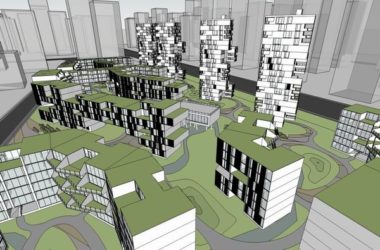SketchUp Complex Model: Multi-Story High-Rise Office, Hotel, and Commercial Building in Modern Style-BIM WORLD
