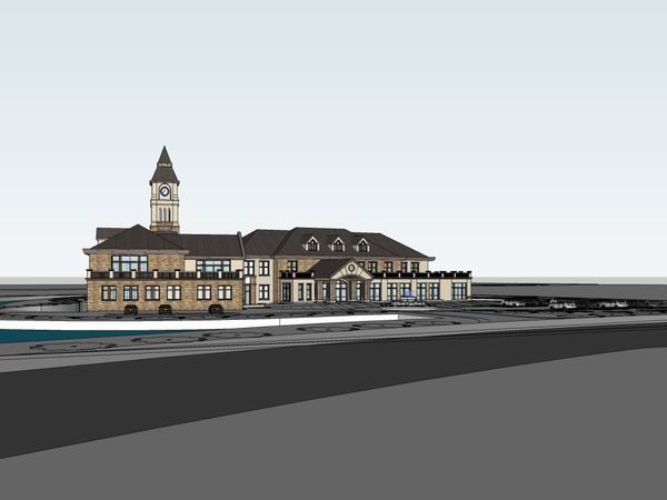 SketchUp Business Model: Multi-Story Classical Style Commercial Club