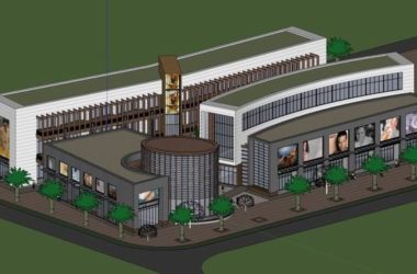 SketchUp Business Model: Modern Multi-Story Commercial Shopping Plaza Design-BIM WORLD