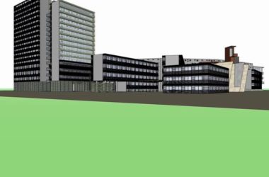 Modern Multi-Story High-Rise University Campus Model in SketchUp-BIM WORLD