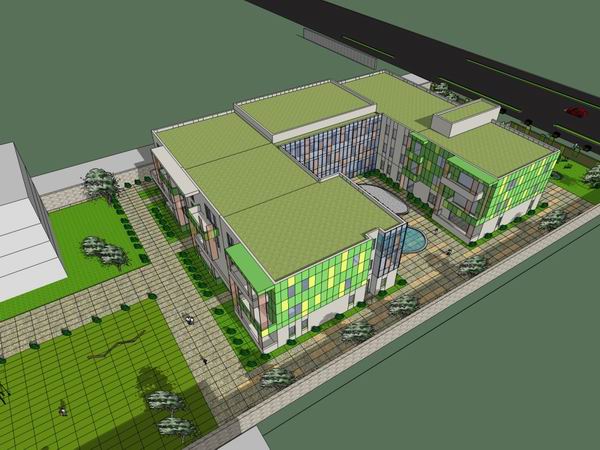 Multi-Story Kindergarten School Design | Modern Campus Architecture in SketchUp
