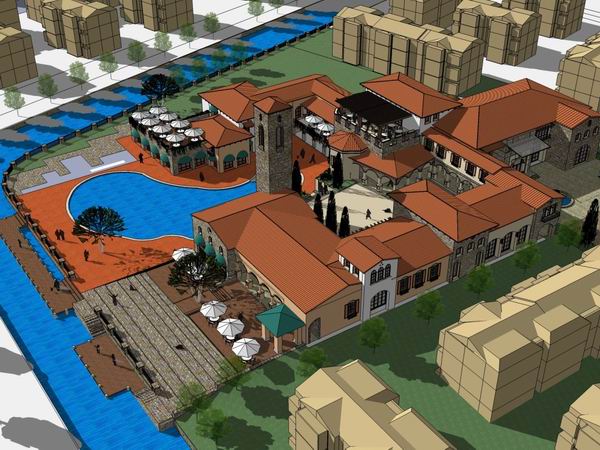 SketchUp Business Model: Multi-Story Spanish Classical Entertainment Club & Commercial Space