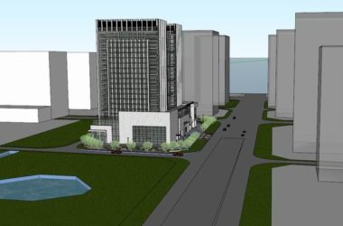 Modern High-Rise Office Building Model in SketchUp-BIM WORLD