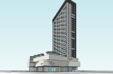Modern High-Rise Office Building Model in SketchUp-BIM WORLD