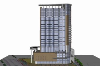 Modern High-Rise Office Building Model in SketchUp-BIM WORLD
