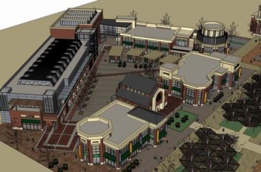 SketchUp Business Model: Multi-Story Commercial and Pedestrian Street in American Classical Style-BIM WORLD