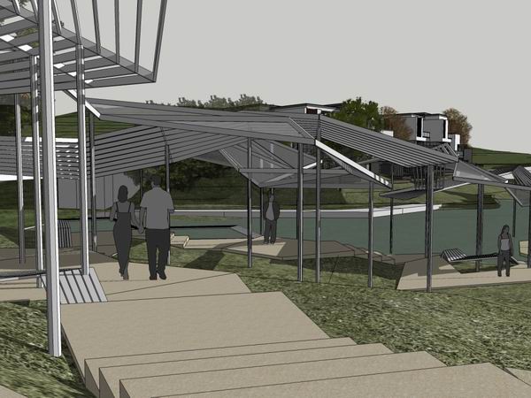 Modern Site Sketch Model in SketchUp