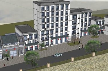 SketchUp Business Model: Multi-Story Antique Waterfront Street with Modern Chinese Commercial Design-BIM WORLD