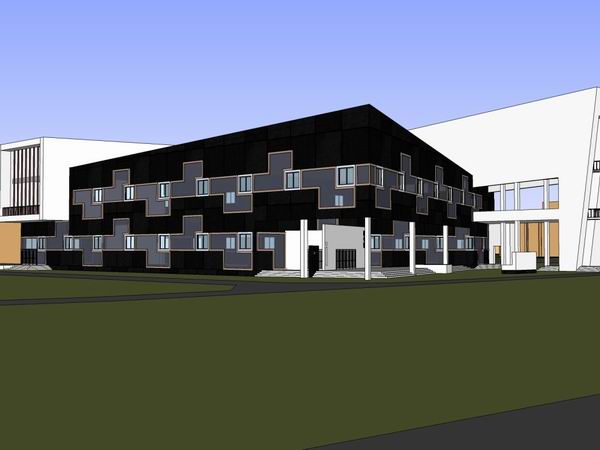 Modern Multi-Story Liaoning Vocational School of Fine Arts Campus Model in SketchUp
