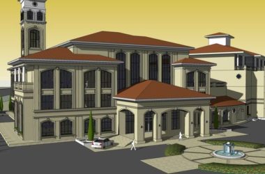 SketchUp Business Model: Multi-Story Clubhouse with Commercial and Classical Design-BIM WORLD