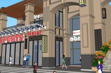 SketchUp Business Model: Multi-Story Classical Commercial Street Design-BIM WORLD