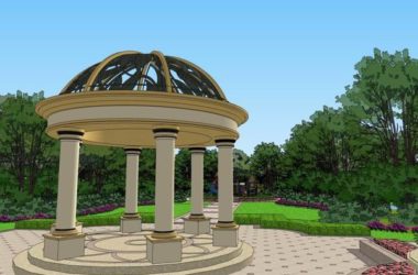 SketchUp Landscape Model: European Classical Residential Design-BIM WORLD
