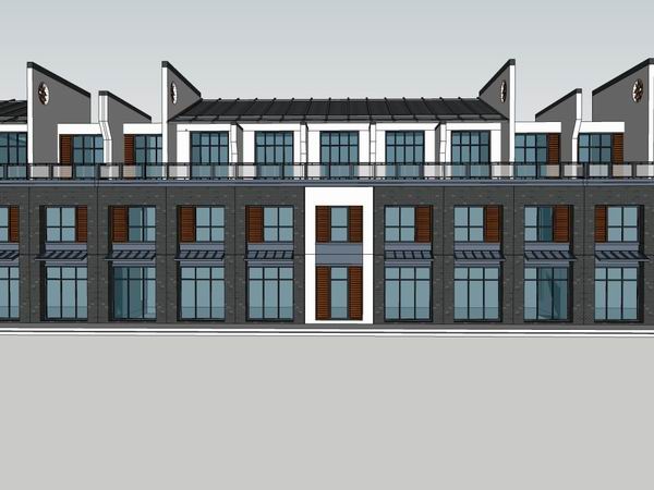 SketchUp Business Model: Multi-Story Commercial Shop in Classic Chinese Style