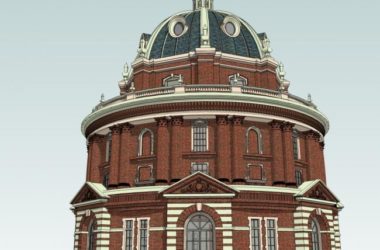 SketchUp Model of Ancient Architecture: Multi-Story Dome Pagoda in British Classical Style-BIM WORLD