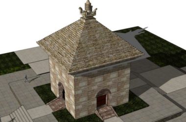 SketchUp Model of a Traditional Chinese Multi-Story Four-Door Pagoda-BIM WORLD