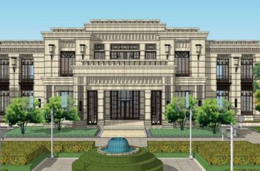 SketchUp Residential Model: Multi-Story Sales Office in Classical Style-BIM WORLD