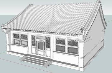 SketchUp Model of Traditional Chinese Multi-Story Courtyard Architecture-BIM WORLD