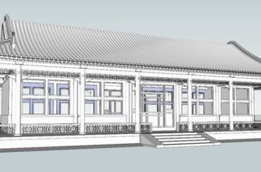 SketchUp Model of Multi-Story Chinese Hilltop Ancient Architecture-BIM WORLD