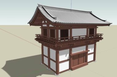 SketchUp Model of Multi-Story Song Dynasty Building | Traditional Chinese Ancient Architecture-BIM WORLD