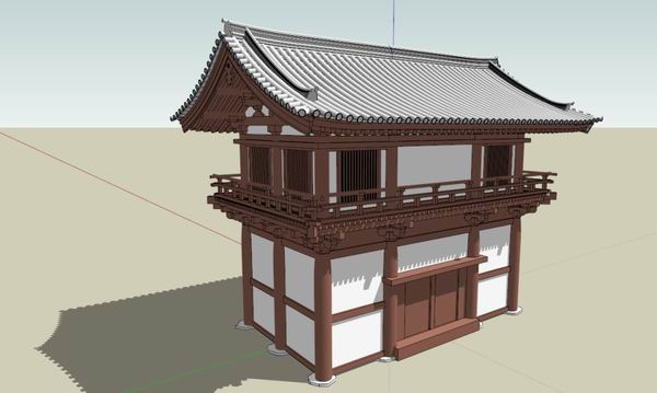 SketchUp Model of Multi-Story Song Dynasty Building | Traditional Chinese Ancient Architecture