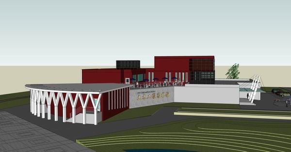Modern Multi-Story Cultural Library: A Civil Engineering SketchUp Model