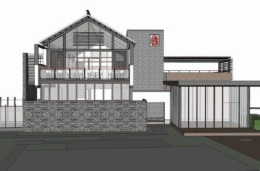 SketchUp Residential Design: Multi-Story Chinese Style Clubhouse-BIM WORLD