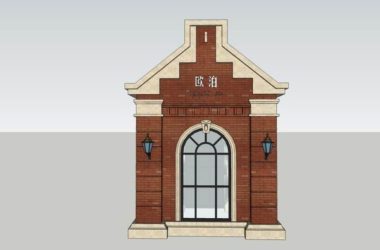 Opal Pavilion Sketch Model in British Classical Style | SketchUp Design-BIM WORLD