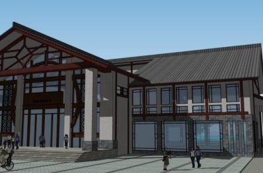 SketchUp Model of a Multi-Story Chinese-Style Resort Hotel-BIM WORLD