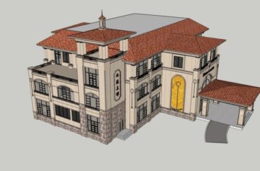Multi-Story Xixi Mansion Clubhouse Residential Model in Classic European Style | SketchUp-BIM WORLD