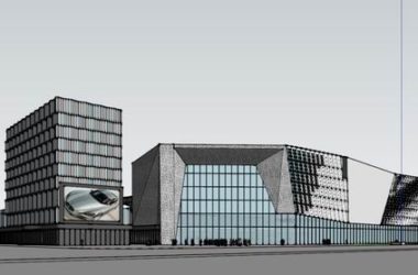 SketchUp Business Model: Multi-Layer Modern Shopping Mall Design-BIM WORLD