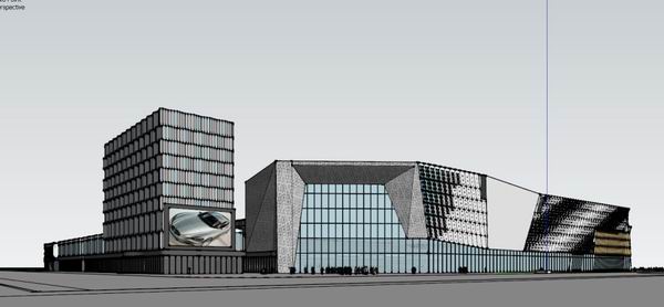 SketchUp Business Model: Multi-Layer Modern Shopping Mall Design